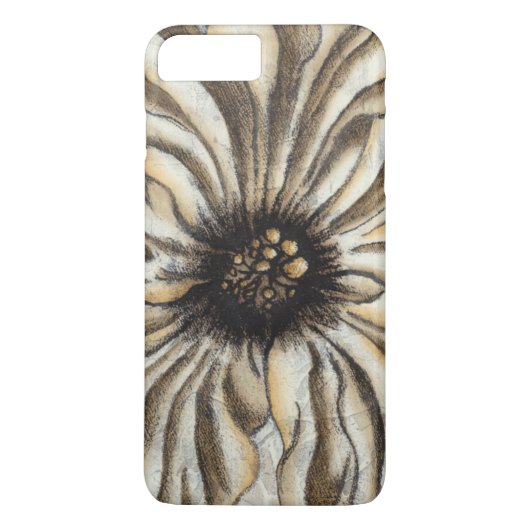 タンバックグラウンドのフローヘッドフレスコ Case-Mate iPhoneケース (裏面)
