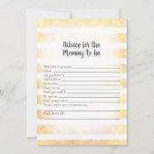 タンバニーイエローアドバイスマムシャワーゲーム用 招待状 (正面)