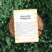 タンバニーイエローアドバイスマムシャワーゲーム用 招待状