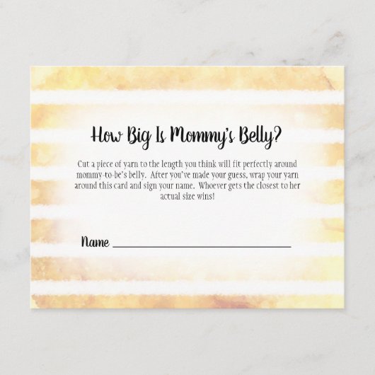 タンバニーイエローママのベリーサイズシャワーゲーム エンクロージャーカード (正面)