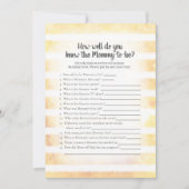 タンバニーイエロー誰がママのシャワー最高のゲームを知る 招待状 (正面)