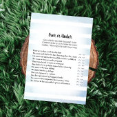 タンバニーブルーのベビーシャワーゲームの下 招待状