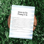 タンバニーブルーアドバイスマムシャワーゲーム用 招待状