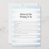タンバニーブルーアドバイスマムシャワーゲーム用 招待状 (正面)