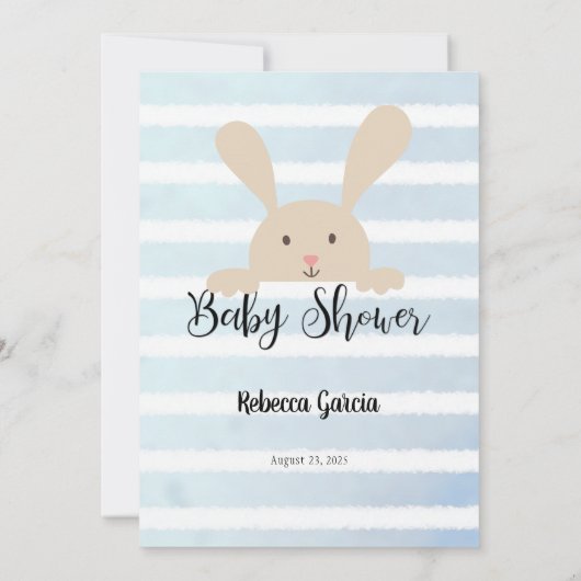 タンバニーブルーアドバイスマムシャワーゲーム用 招待状 (裏面)