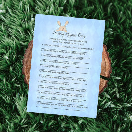 タンバニーブルーアーガイル子供部屋ライムズゲーム 招待状