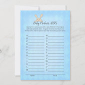 タンバニーラビットブルーアーガイルベビー製品ゲーム 招待状 (正面)