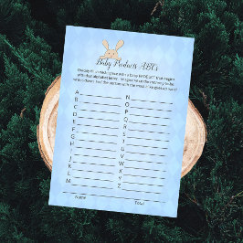 タンバニーラビットブルーアーガイルベビー製品ゲーム 招待状