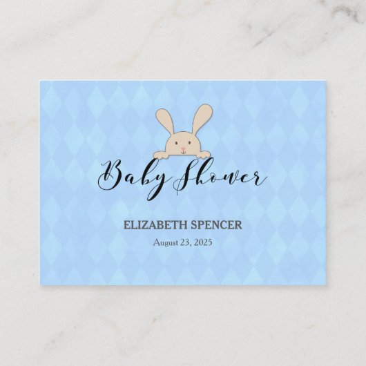 タンバニー名提案ベビーシャワーゲーム エンクロージャーカード (裏面)