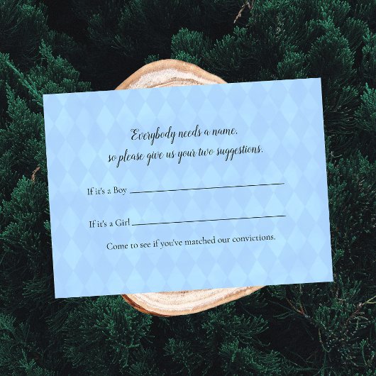 タンバニー名提案ベビーシャワーゲーム エンクロージャーカード