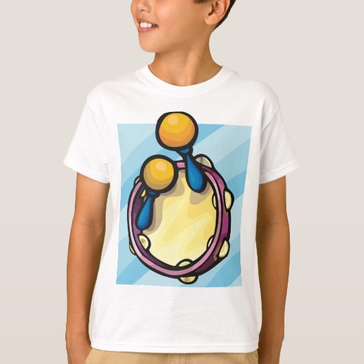 タンバリンとマラカス Tシャツ (正面)