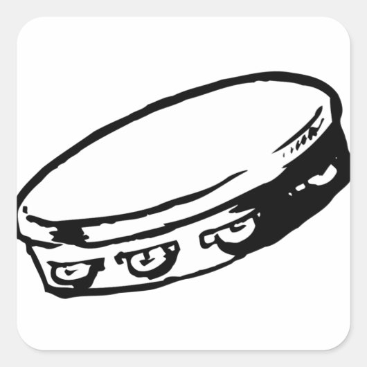 タンバリンステッカー スクエアシール (正面)