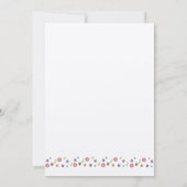 タンバルミツワーの招待状の花のダビデの星 招待状 (裏面)