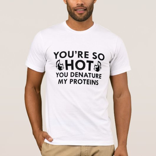 タンパク質を変性させて Tシャツ (正面)