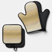 タンパターストライプのンの色 鍋つかみ&鍋敷きセット (正面/裏面)