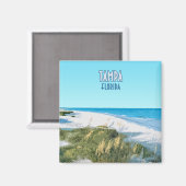 タンパビーチフロリダヴィンテージ マグネット (正面/裏面)