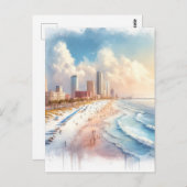 タンパビーチ、フロリダウォーター絵画カラーズトラベル ポストカード (正面/裏面)