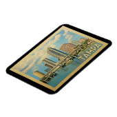 タンパフロリダのヴィンテージ旅行 マグネット (左側)