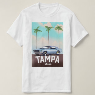 タンパフロリダの車の旅行ポスター Tシャツ