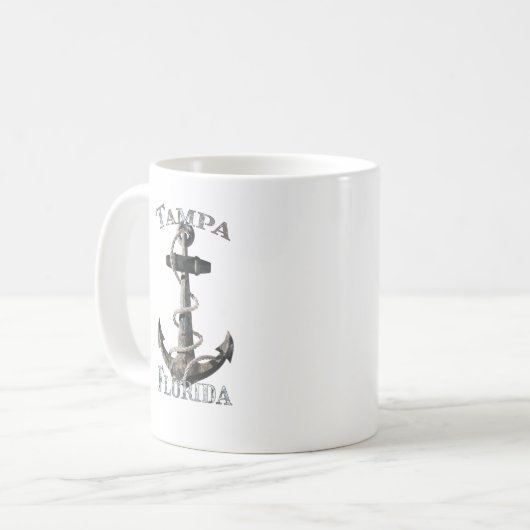 タンパフロリダバケーション航海のいかりセーリング コーヒーマグカップ (正面左)