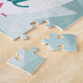 タンパフロリダピンクフラミンゴ – ヴィンテージレトロ旅行 ジグソーパズル (側面)