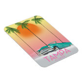 タンパフロリダヴィンテージスタイル旅行ポスター マグネット (右側)