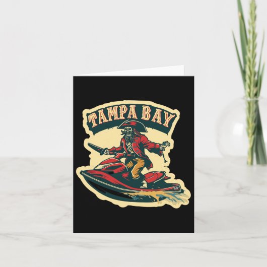 タンパベイパイレーピレーズフロリダジェットスキボーティングガおもしろいップ カード (正面)