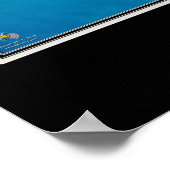 タンパベイフロリダ衛星ポスターマップ ポスター (角)