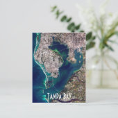 タンパベイフロリダ衛星画像 ポストカード (スタンド正面)