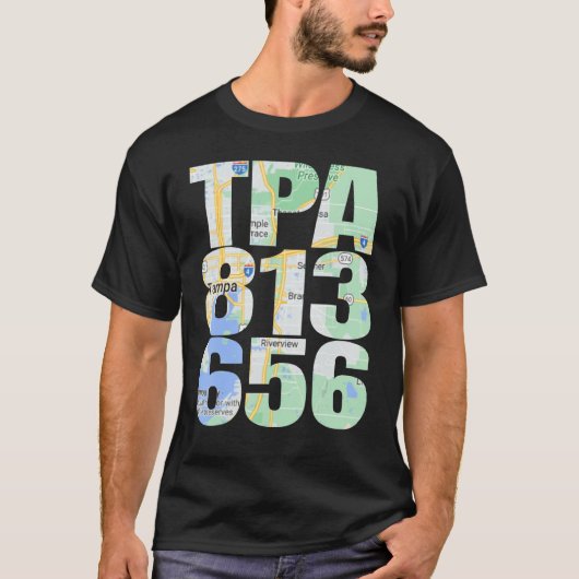 タンパベイフロリダTpa 813 656ロードトリップビーチCh Tシャツ (正面)