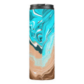 タンパーソナライズされたからブルーの流体グラデーションアート タンブラー (裏面)