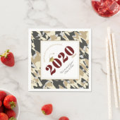 タンパーソナライズされたカモフラージパターン卒業 スタンダードカクテルナプキン (インサイチュ)