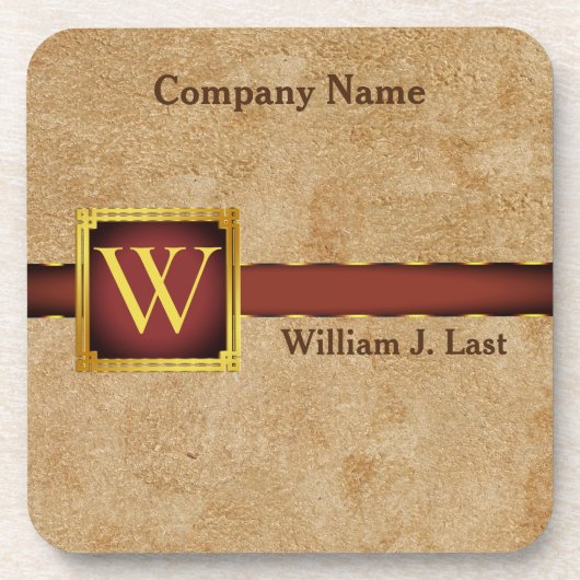 タンパーソナライズされたシャモアフェイクレザー コースター (正面)