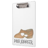 タンパーソナライズされたリリリカル靴ダンス先生ギフト クリップボード (左)