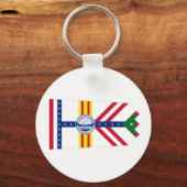 タンパ国旗、フロリダ州キーチェーン キーホルダー (正面)
