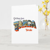 タンパ、フロリダからの挨拶 カード (黄色い花)