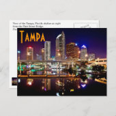 タンパ、フロリダのプラット通り橋。 ポストカード (正面/裏面)