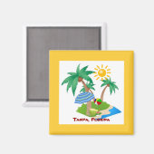 タンパ,フロリダの冷凍機マグネットテンプレート マグネット (正面/裏面)