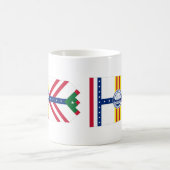 タンパ、フロリダの旗 コーヒーマグカップ (中央)