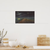 タンパ，フロリダ – Moonlit View of Gandy Bridge ポスター (キッチン)