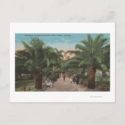 タンパ， FL – バラストポイントパーク入口のビュー ポストカード (正面)