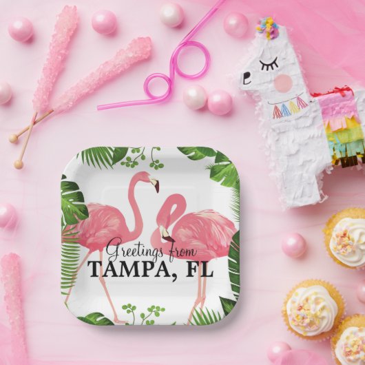 タンパFLからのご挨拶 ペーパープレート (パーティー)