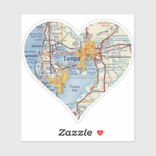 タンパFLヴィンテージマップ シール (シート)