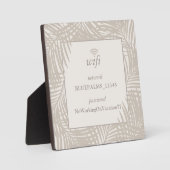 タンビーチハウスゲストルームWifiパスワードサイン フォトプラーク (正面)