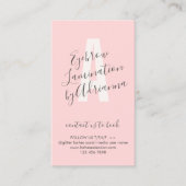 タンピンクブロウ積層アフターケアアドバイス 名刺 (正面)