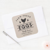 タンフパーソナライズされたァームフレッシュエッグ スクエアシール (封筒)