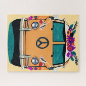 タンフローラレトロヒッパイヴァンアートヴィンテージ ジグソーパズル (横)