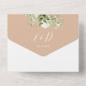 タンフローラ緑結婚の台本の写真 オールインワン招待状 (裏面)