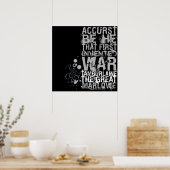 タンブラインウォー引用文(B&W) ポスター (キッチン)