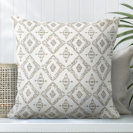 タンブラウンとホワイトの装飾装飾用クッション クッション